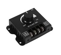 WALFRONT Gradateur à Interrupteur LED, Contrôleur Réglable en Métal, éclairage Doux sans Scintillement, pour un Usage Domestique avec Entrées 12 V-24 V