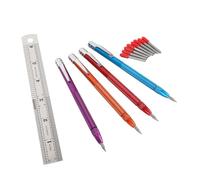 Walfront Graveur en Carbure de Tungstène avec 8 Embouts de Rechange, Clip de Poche Magnétique pour Gravure sur Métal, Céramique, Verre, Bois