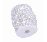 Walfront Guirlande de Brins de Cristal Acrylique de 30 M, Chaîne de Perles Transparentes de 10 Mm, Décoration de Lustre Suspendu pour Mariage, Fête d'anniversaire, Bricolage, Artisanat, Arbre de