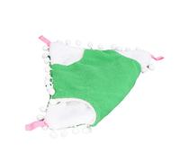 Walfront Hamac Suspendu pour Oiseaux, Matériau en Peluche, Grotte Confortable pour Perroquets et Hamsters avec 4 Crochets, Lit Portable de 9,1 Pouces pour Petits Animaux (Green)