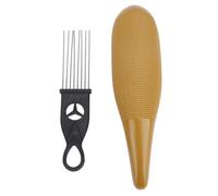 Walfront Instrument GUIRO Percussion Latin Instrument Fish Forme en Acier Inoxydable en Acier Inoxydable avec un Grattoir Musical Band Accompagment