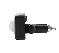 Walfront Interrupteur à Capteur de Mouvement PIR, Délai Réglable pour Projecteur LED, Parfait pour la sécurité Extérieure de la Maison et l'éclairage de Jardin