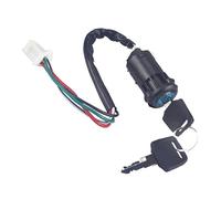 Walfront Interrupteur allumage du Moteur, Interrupteur d'allumage à 4 Fils en Plastique et Métal pour Scooter ATV Go Kart, Installation Facile Plug and Play pour une Utilisation Rapide