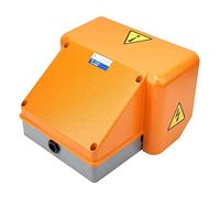Walfront Interrupteur à Pédale Industriel Double Pied avec Coque Aluminium AC380V DC220V 6A