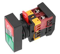WALFRONT Interrupteur de Bouton Compact et Pratique Double Circuits avec une Texture Supérieure Configurable au Rouge ou au Vert pour les Projets de Bricolage électroniques Idéaux pour une (220V)