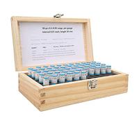 Walfront Jauge de Broches 50pcs 0.5-0.99mm 0.001mm Précision | Jauge de Bouchon, Acier à Roulement, dureté 58-63 HRC, Contrôle du Diamètre et de la Profondeur de Trou, Inspection