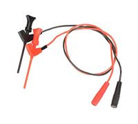 Walfront Jeu de Crochets à Pince de Test 2 Pièces avec Fiches Banane, Câble en Silicone 26 AWG, Mesure Précise pour les Tests Multimètre