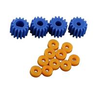 Walfront Jeu D'engrenages de Broche en Plastique, Manchons d'arbre de 2mm, Kit D'accessoires de Modèle de Voiture de Robot Portable à Monter Soi-même, pour Moteurs sans Noyau, 26 Pièces