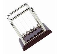 Walfront Jouet de Physique en Plastique ABS avec Boules en Métal Solide, 3 Options de Taille, Montre l'élan et l'énergie, Ornement de Bureau pour la Maison, Le Bureau, la Salle de Classe (Petite