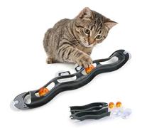 Walfront Jouet pour chat pliable et interactif avec ventouse puissante et clochette - Jeu d'exercice d'intérieur pour chatons et chats adultes, soulagement de l'ennui et énergie heureuse