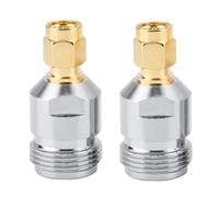 Kit adaptateur d'antenne, adaptateur de type N à SMA, 2 pièces Connecteur RF de type N femelle à SMA mâle Convertisseur de test d'adaptateur coaxial