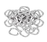 Walfront Kit assortiment de rondelles ondulées de 100 pièces, rondelles ondulées ondulées, anneau de joint de fermeture de verrouillage à ressort en acier inoxydable (M8), anneau de retenue de joint