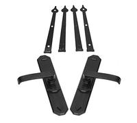 Walfront Kit de charnières de porte de garage magnétiques de style américain en ABS décoratif pour portail de grange, wagon, accessoires de quincaillerie, poignée