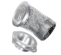 Walfront Kit de Connecteur de Couplage D'évent de Sèche-linge Magnétique, Couplage étanche à L'air Comprenant 2 Colliers de Serrage, 4 Chevilles Murales, 4 Vis