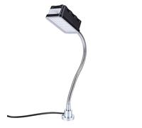 Walfront Lampe de Travail Magnétique 10 W avec Col de Cygne Flexible et Base Magnétique, Lampe à Outils pour Machine à Coudre, Perceuse, éclairage Industriel (Prise UE)
