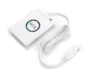 Walfront Lecteur-graveur NFC, CCID PC SC Compatible avec une Vitesse de Lecture et D'écriture de 424 Kbps et une Distance de Lecture de Carte de 50 Mm, pour étiquettes ISO 14443A B