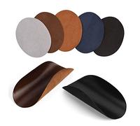 Walfront Lot de 10 patchs ovales en cuir PU pour vestes, jeans, couture, genoux, accessoires de vêtements