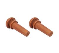 Walfront Lot de 2 Accessoires de Cordier Fabriqués à la Main en Bois de Jujube pour Violon, Surface Lisse, Grain Fin, Conique, Adaptés aux étudiants en Violon Standard et aux Réparations (Marron