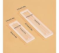 Walfront Lot de 3 moules en silicone transparent pour fabrication de marque-page en résine époxy