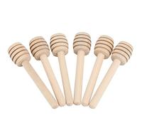 Walfront Lot de 30 Bâtonnets de Miel en Bois - 8 Cm - Tige Rainurée pour Sirop de Miel, Confiture, Chocolat, Bruissement et Agitation sur du Pain, des Biscuits, du thé, Utilisation en Cuisine