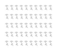 Walfront Lot de 50 épingles torsadées en plastique transparent pour réparation et décoration de canapé, chaise, canapé de voiture, pavillon, draperie