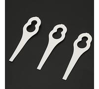 Walfront Lot de 50 Lames de Coupe-Herbe en Plastique pour Tondeuse à Gazon ALM 28 ALM 30 Art 23 Accu Art 23 U, Bords de Coupe Propres, Vitesse de Coupe élevée, Durable et Antirouille (White)