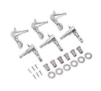 Walfront Lot de 6 Chevilles d'accordage de Guitare Basse Scellées, Accordeurs de Tête de Machine, Clés à Cordes Métalliques de Remplacement pour Guitares Acoustiques, Rapports de Touches de