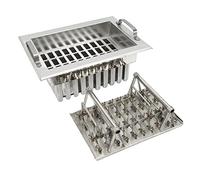 Walfront Machines à Glace en Acier Inoxydable de Grande capacité, Glaces à DIY, Matériau de qualité Alimentaire, Machine à Bâtonnets de Facile à Démouler et Rapide, Lot de 40 Porte-sucettes Glacées,