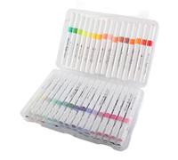 Walfront Marqueurs de Peinture Acrylique 48 Couleurs, Stylos d'art à Séchage Rapide, Ne Se Décolorent Pas, pour Tissu de Roche, Bois, Toile de Verre, Kit de Dessin avec Pointe Fine pour Enfants et