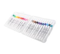 Walfront Marqueurs de Peinture Acrylique 48 Couleurs, Stylos d'art à Séchage Rapide, Ne Se Décolorent Pas, pour Tissu de Roche, Bois, Toile de Verre, Kit de Dessin avec Pointe Fine pour Enfants et