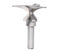 Walfront Mèche de Routeur à Cintrer à L'arc à Tige de 1/2 Pouce avec Pointe en Carbure à 3 Cannelures, Outil de Rainurage du Bois pour les Projets de Menuiserie, Convient à la Machine de