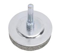 Walfront Meule Diamantée 100 Grit pour Affûteuse, Disque de Meulage Tout Métal avec Tige 5mm pour Tondeuse à Gazon, Coupe-bordures, Ciseaux, Outil D'affûtage pour Perceuse électrique