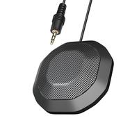 Walfront Microphone de bureau omnidirectionnel pour PC portable avec prise jack 3,5 mm 3 mètres de distance de ramassage Mini micro portable pour conférence d'affaires (prise 3,5 mm)