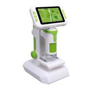 WALFRONT Microscope Numérique pour Enfants 1600X 4,0 Pouces, Microscope électronique Portable, Lumières LED, luminosité Réglable, Connexion USB pour Photo et Vidéo (Green)