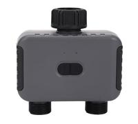 Walfront Minuterie d'arrosage Intelligente WiFi 2 Zones, Contrôleur d'irrigation 'Eau ABS, Retard de Pluie avec Commande Vocale à Distance, Minuterie de Tuyau de 3 à 4 Pouces pour Jardin, Patio,
