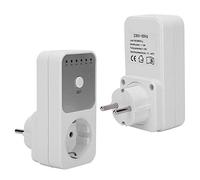 Walfront Minuterie Prise de Courant Antivol Plug-in Contrôleur Blanc 10,5x5,2x3cm pour l'éclairage Domestique, Les Ventilateurs