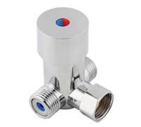 WALFRONT Mitigeur d'eau Chaude et Froide en Laiton G1/2, Contrôle de la Température avec Clapet Anti-retour intégré, Taille Unique, Convient à la Plupart des Robinets