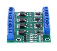 Walfront Module de Contrôle MOSFET 4 Voies, Contrôleur de Vitesse de Moteur avec Entrée de Signal PWM pour Projets de Bricolage, 3,7 V à 27 V, Sortie 10 A pour Moteurs et Bandes LED