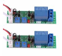 WALFRONT Module de Relais de Retard Réglable, 2 Pièces, Minuterie de 0 à 120 Minutes, Retard de Marche et D'arrêt, Mode Mon et Cycle pour le Contrôle Automobile