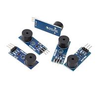 Walfront Module de Sonnerie Passive Module de Son Passif Déclencheurs Faibles Buzzer 5 Pièces 3.3-5 V Broches VCC GND IO Interfaces pour Projets électroniques