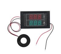 WALFRONT Multimètre Numérique AC 60-500 V Transformateur de Courant Ampèremètre Voltmètre pour Applications Automobiles Mini écran 2 en 1 pour Accessoires Universels