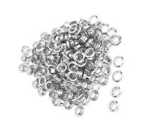 Walfront Oeillet en Laiton de 6mm pour Accessoires de Vêtements, Rivet à Trou Rond en Métal, Idéal pour les Sacs, Chaussures, Ceintures, Artisanat, 100 Pièces (SILVER)