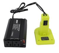 WALFRONT Onduleur de Batterie 300 W pour Batterie P102 P103 P104 DC vers AC avec 2 Prises AC PD 65 W Type C et Port USB A 18 pour Activités de Plein Air