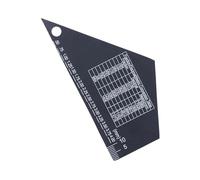 Walfront Outil de Règle de Jauge D'action de Corde de Guitare en Acier Inoxydable, Placage Noir de 1 Mm D'épaisseur avec Bords Lisses, échelle Blanche pour la Mesure de la Profondeur de