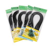 Walfront Papier Quilling Bricolage 3mm Papier Origami 600 Pcs (Noir)