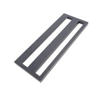 Walfront Pédalier de Guitare Effet Pedalboard Pedal Board 50x20 Cm en Alliage D'aluminium Antidérapant Conception D'angle Unique avec Attaches de Câble et Sac Portable pour un Piétinement