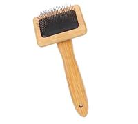 Walfront Peigne en macramé, Brosse à Poils d'animaux en Bambou Finement Poli avec Coussin à Trou d'air, Nettoyage Rapide des Poils pour Tapisserie, canapé, Tapis, Usage Domestique (Petite)