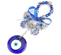 Walfront Pendentif Islamique Blue Evil Eye, Ornement Suspendu à la Main pour la Maison, de Bonne Chance, Fait de Matériaux de