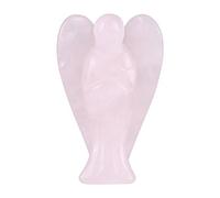 Walfront Pierre de guérison en Cristal de Forme d'ange Gardien chargé d'énergie Naturelle de Figurine en Cristal sculpté Exquis (Pink)