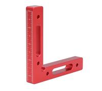 WALFRONT Pinces D'angle pour le Travail du Bois Carrés de Positionnement à 90 Degrés Alliage D'aluminium de 120 Mm Type L anodisé Rouge Clair Échelles en Pouces et en Millimètres